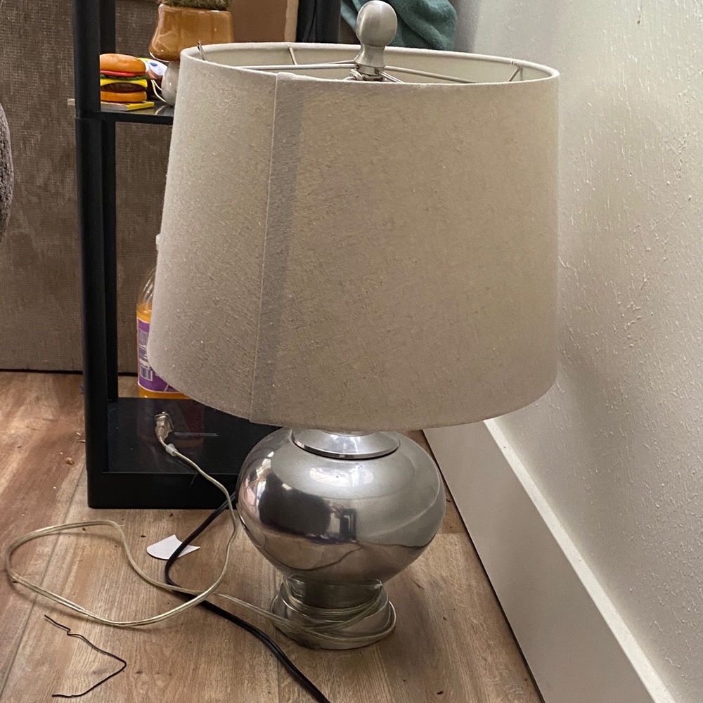 Elegant Silver Table Lamp
